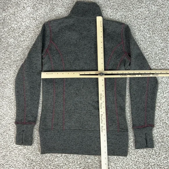 KUIU Jacket Womens XS Gray Base Camp Sweater Fleece Full Zip Thumbholes Hunting - Picture 6 of 8